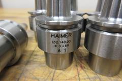 Haimer HSK32 & 63 Shrink Fit Tool Holders, (8 pc) E32.140.03 Dia 3mm x 60, (25 pc) F63.140.03 Dia 3mm x 80, **Used**