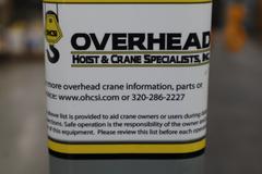 Overhead Hoist & Crane Specialists Heavy Duty Steel Mold Table with Overhead Hoist System, Harrington 2 Ton Electric Chain Hoist, I Beam, Trolley