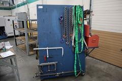 Portable Tool Rack with: Clamps, Hand Tools, Lifting Straps, Chains, Eye-Bolts, Hooks