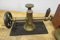 Star Brass Mf'g Co. ***Antique*** Single Range Deadweight Gage Tester with 74.5 Lbs of Brass Weight Sets in Original Wooden Boxes