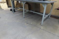 Heavy Duty Steel Table w Plastic Surface - NO CONTENTS