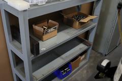 Heavy Duty Steel Shelving with Contents of Guide Pins Bushings and Metal Material
