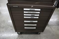 Kennedy 3-Tier Portable Tool Cabinet with Contents: Assorted Cutting Tools and More