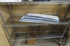 Metro Style Wire Cart w Contents Portable On Casters