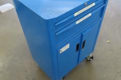 Xcel Two Drawer/2 Door Potable Cabinet On Casters w Contents, Locks and Keys