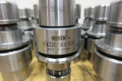 Nikken HSK32E Slim Chuck SK6 Tool Holders (18 pcs) with Various Size SK6 Collets