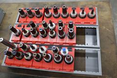Haimer HSK40 Shrink Fit Tool Holders with Tool Rack - 34 Holders
