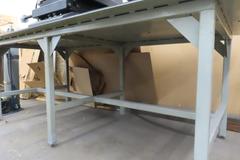 Heavy Duty Steel Table w Plastic Surface - NO CONTENTS