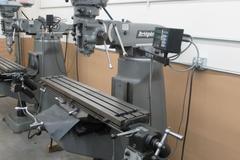 Bridgeport Series I-2HP Vertical Knee Mill, Sony Millman 2-Axis DRO, 9"x 48" Table, X-Axis Power Feed, Power Quill Feed, Chrome Ways