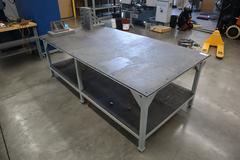 HD Steel Table w Plastic Surface - NO CONTENTS
