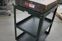 Starrett Granite Surface Plate, Pink, 2-Ledge, with Stand - 24"  18" x 4"