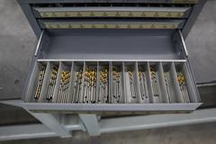 Huot Drill Index, Wire Gauge Drills, 5 Drawer