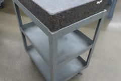 Ultra Flat 18" X 24" X 4" Black Granite Surface Plate on Portable Cart