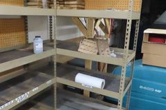Adjustable Metal Shelves w Contents (2)