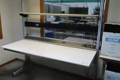 Adjustable Work Bench and Light w Power Strip