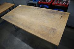 Work Bench, Wood Top, Metal Legs