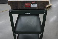 Starrett Granite Surface Plate, Pink, 2-Ledge, with Stand - 24"  18" x 4"