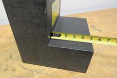 George Scherr Co. Ultra-Flat Stepped Black Granite Surface Plate, 9" x 9" x 9" with 5" x 4" Step