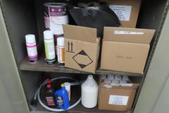 Cabinet 2 Door w Contents of Assorted Painting and Cleaning Supplies- AND MORE!