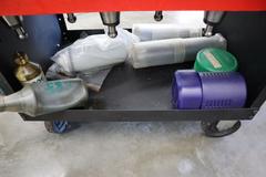 Huot 50 Taper Tool Cart with CT50 Tool Holders, Haas Retention Knobs, Step Clamps