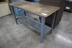 Work Bench with Lower Shelf, 60" x 24" x 34"H