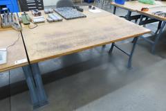 Work Bench, Wood Top, Metal Legs
