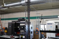 Midwest Crane Heavy Duty Mold Table with Overhead Crane, 4,000 #Capacity, CM Lodestar 2 Ton and 1/2 Ton Hand Chain Hoists 
