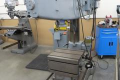 Cincinnati Bickford 4' x 9" Radial Arm Drill, Box Table, Power Elevation, Power Quill Feed, Coolant