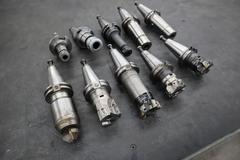 CT40 Taper Tool Holders, Assorted Collet Holders and Insert Milling Cutters