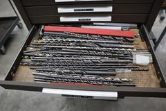 Kennedy 3-Tier Portable Tool Cabinet with Contents: Assorted Cutting Tools and More