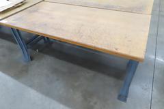 Work Bench, Wood Top, Metal Frame