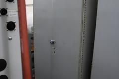 Metal Cabinet, 2 Door, 4 Adjustable Shelves with 3 Angle Plates and Contents