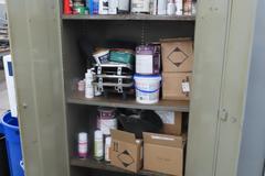 Cabinet 2 Door w Contents of Assorted Painting and Cleaning Supplies- AND MORE!