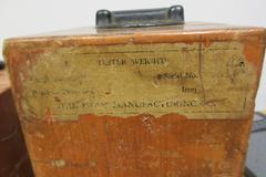 Star Brass Mf'g Co. ***Antique*** Single Range Deadweight Gage Tester with 74.5 Lbs of Brass Weight Sets in Original Wooden Boxes