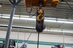Heavy Duty Steel Mold Table with Overhead Hoist System, Harrington 3 Ton and 2Ton Electric Chain Hoists, I Beam, Trolleys