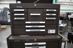 Kennedy 3-Tier Portable Tool Cabinet with Contents: Assorted Cutting Tools and More