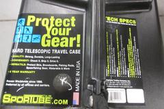 Sport Tube, Plastic Wheeled Travel Case, with Carry Handles 12" x 42" x 8", Extendable from 42" to 72"