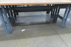 Work Bench, Wood Top, Metal Frame