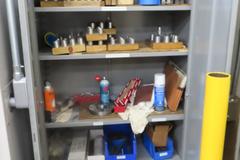 Heavy Duty Steel 2 Door Portable Cabinet on Casters- Contents Included