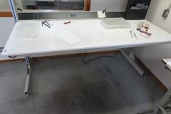 Adjustable Work Bench and Light w Power Strip