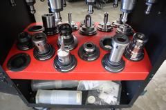 Huot 50 Taper Tool Cart with CT50 Tool Holders, Haas Retention Knobs, Step Clamps