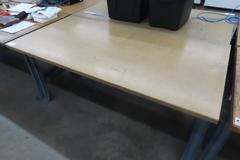 Work Bench, Wood Top, Metal Frame