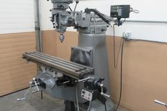 Bridgeport Series I-2HP Vertical Knee Mill, Sony Millman 2-Axis DRO, 9"x 48" Table, X-Axis Power Feed, Power Quill Feed, Chrome Ways
