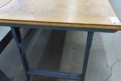Work Bench, Wood Top, Metal Frame