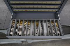 Huot Drill Index, Wire Gauge Drills, 5 Drawer