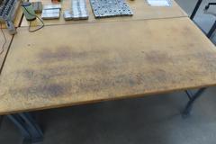 Work Bench, Wood Top, Metal Legs