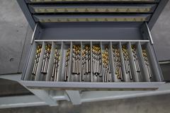 Huot Drill Index, Wire Gauge Drills, 5 Drawer