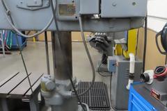 Cincinnati Bickford 4' x 9" Radial Arm Drill, Box Table, Power Elevation, Power Quill Feed, Coolant