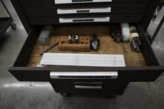 Kennedy 3-Tier Portable Tool Cabinet with Contents: Assorted Cutting Tools and More