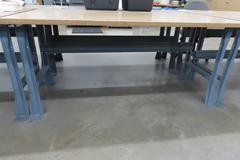 Work Bench, Wood Top, Metal Frame